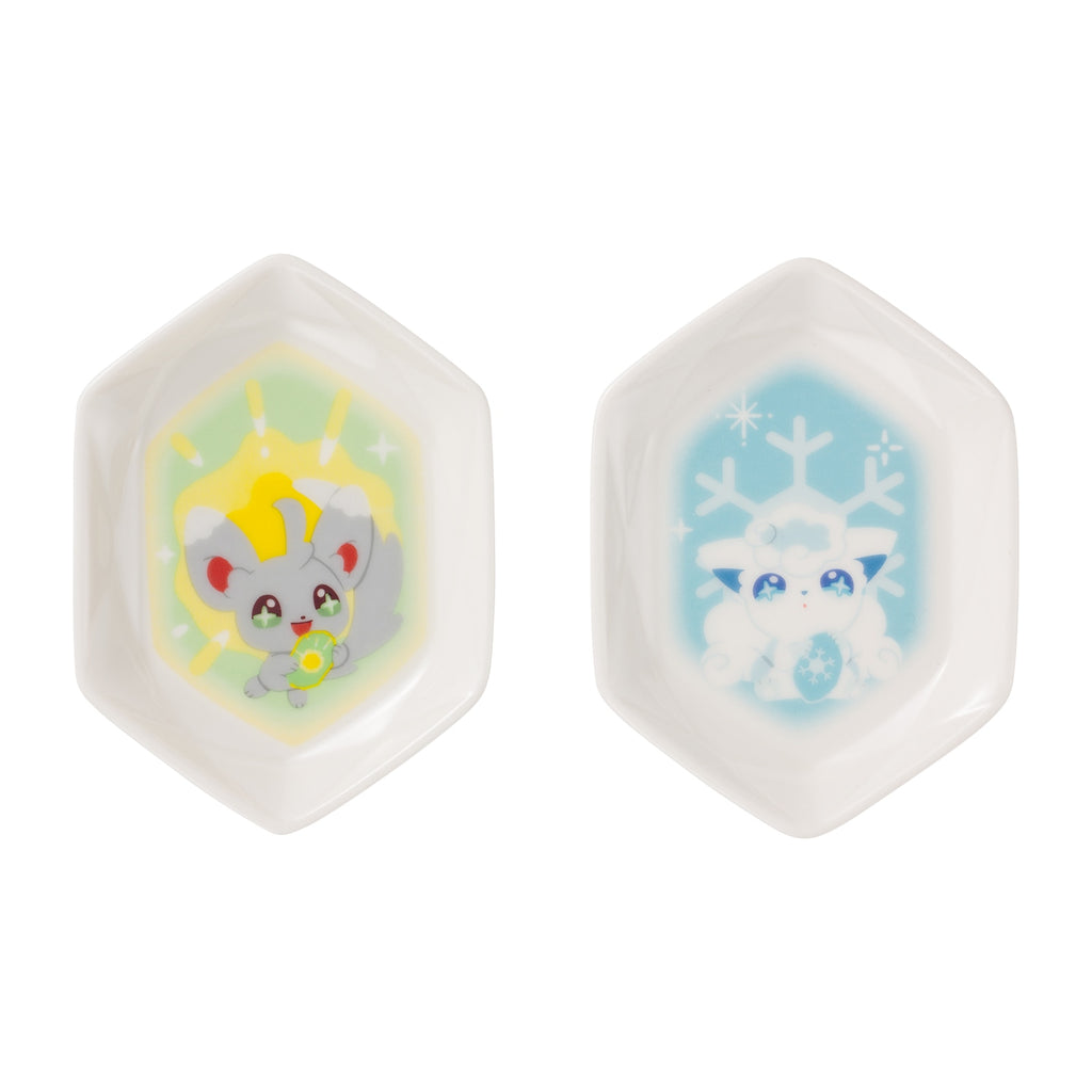 Alolan Vulpix Rokon & Minccino Chillarmy Plate Set SHINKA NO ISHI Pokemon Japan