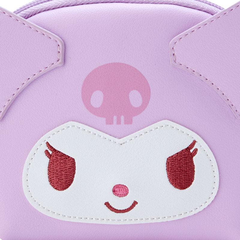 Kuromi Oval Pouch w/ Tissue Pocket Pink Dull Color Sanrio Japan
