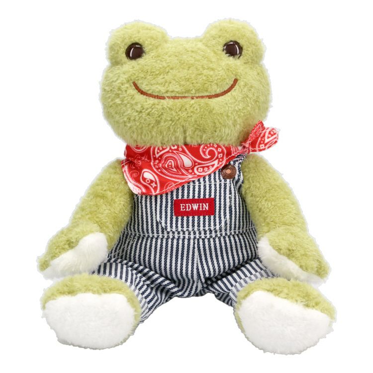 Pickles the Frog Bean Doll Plush EDWIN Overalls Japan