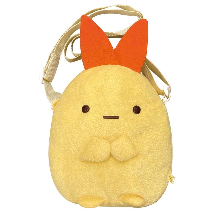 Sumikko Gurashi Fried Shrimp Tail Kids Plush Sacoche Shoulder Bag San-X Japan