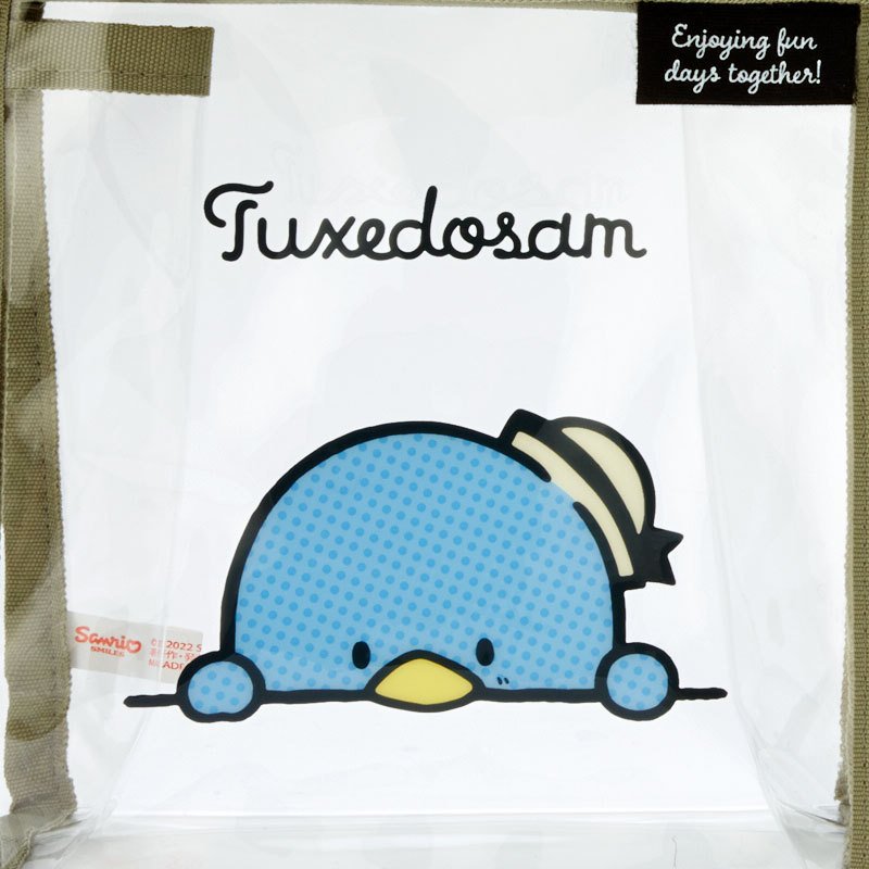 Tuxedosam Clear Pouch with Drawstring Simple Sanrio Japan