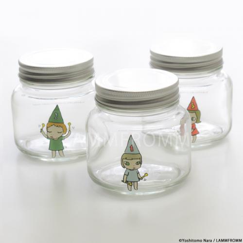 Yoshitomo Nara Glass Storage Jar S Girl 3 Red Japan Artist