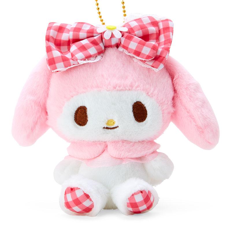 My Melody Plush Mascot Holder Keychain Gingham Angel Sanrio Japan