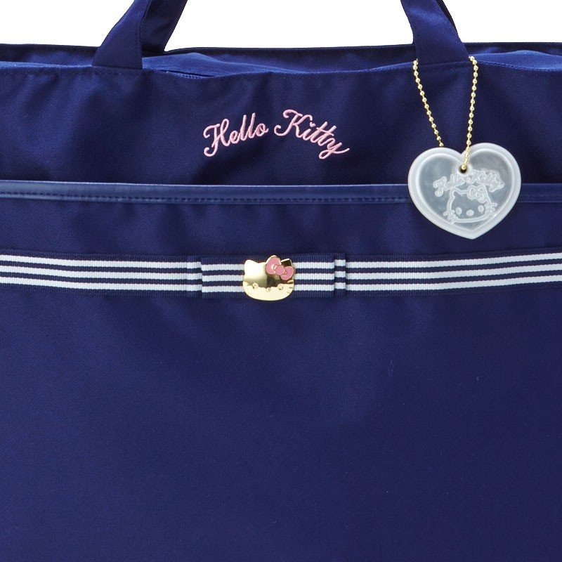 Hello Kitty 2WAY Tote Shoulder Bag Navy Sanrio Japan