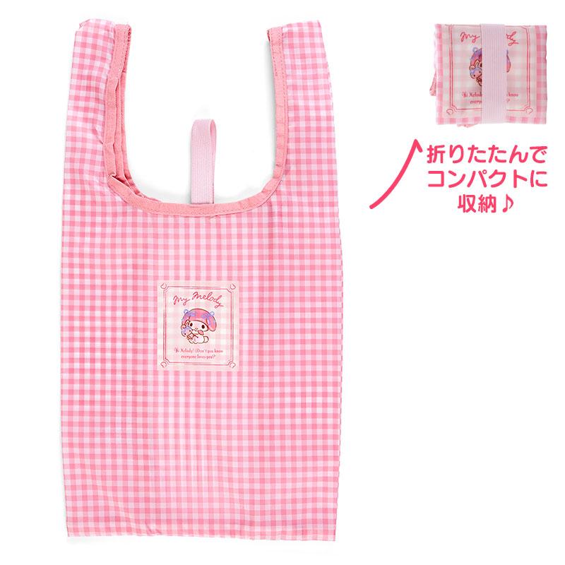 My Melody Eco Shopping Tote Bag S Plaid Sanrio Japan