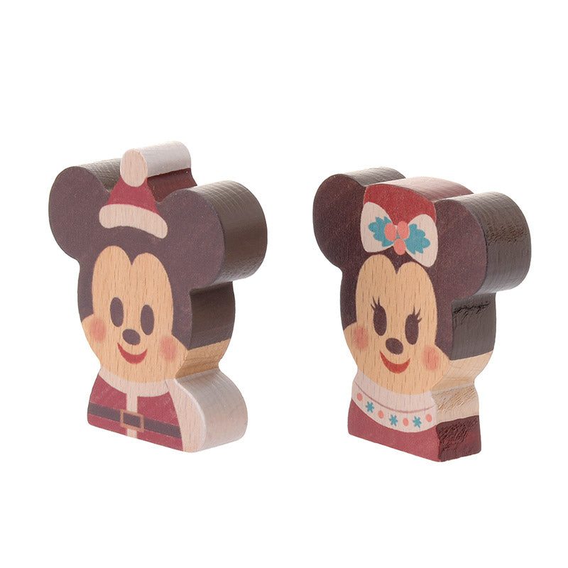 Mickey Minnie KIDEA Toy Wooden Blocks Christmas Special Disney Store Japan 2018