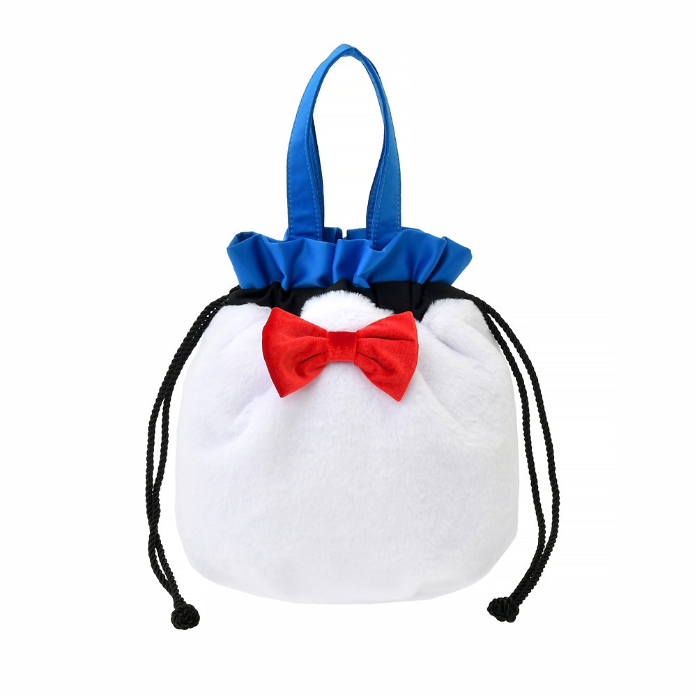 Donald Duck Fluffy Tote Bag Drawstring Disney Store Japan