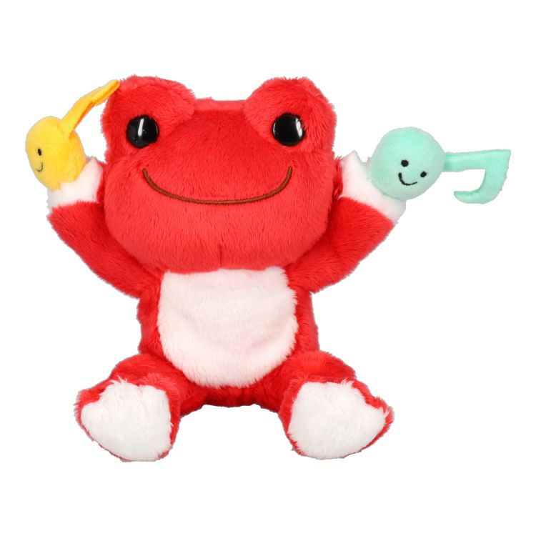 Pickles the Frog Bean Doll Plush with Note Akene Red Japan