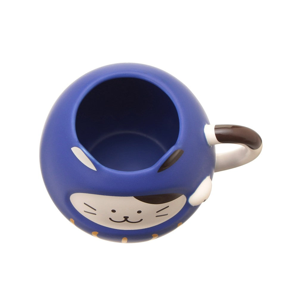 Starbucks Japan New Year 2024 Mug Cup Maneki Neko Cat Daruma Blue 296ml