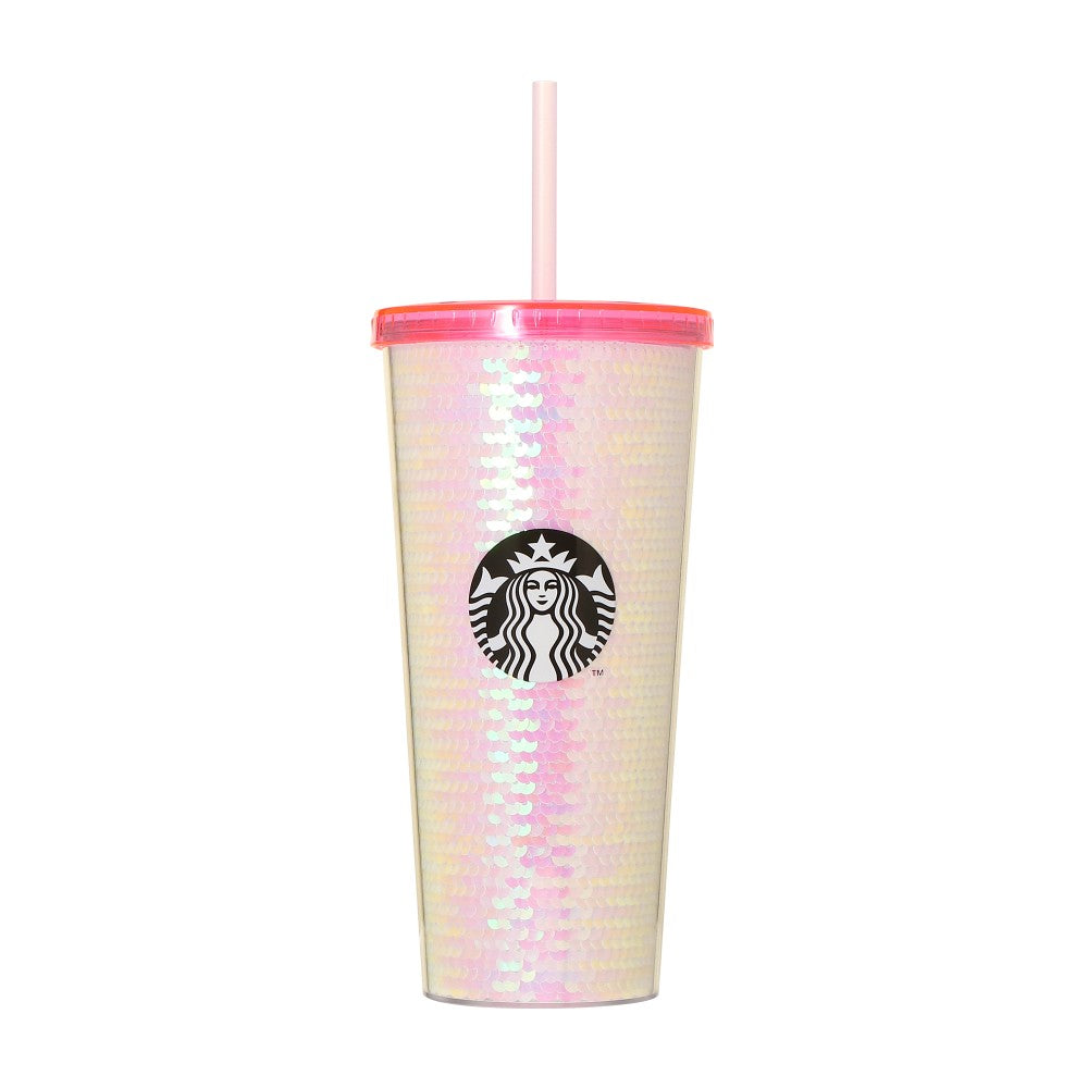 Starbucks Japan SAKURA 2024 Cold Cup Tumbler Sequins 651ml