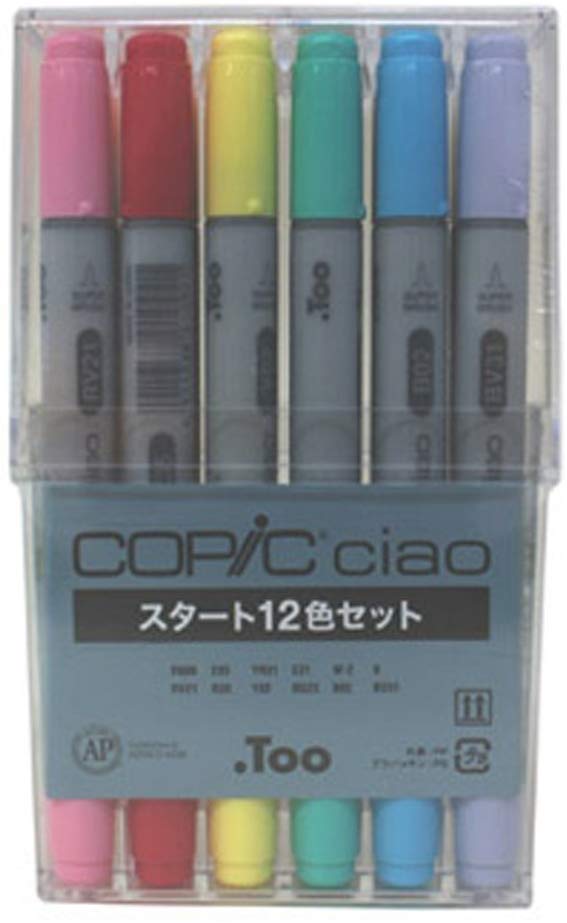 Too Copic Ciao Marker Pen 12 Colors Start Set Japan Manga Comic Illustration