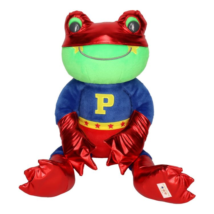 Pickles the Frog Plush Doll M USA SUper Hero Green Japan
