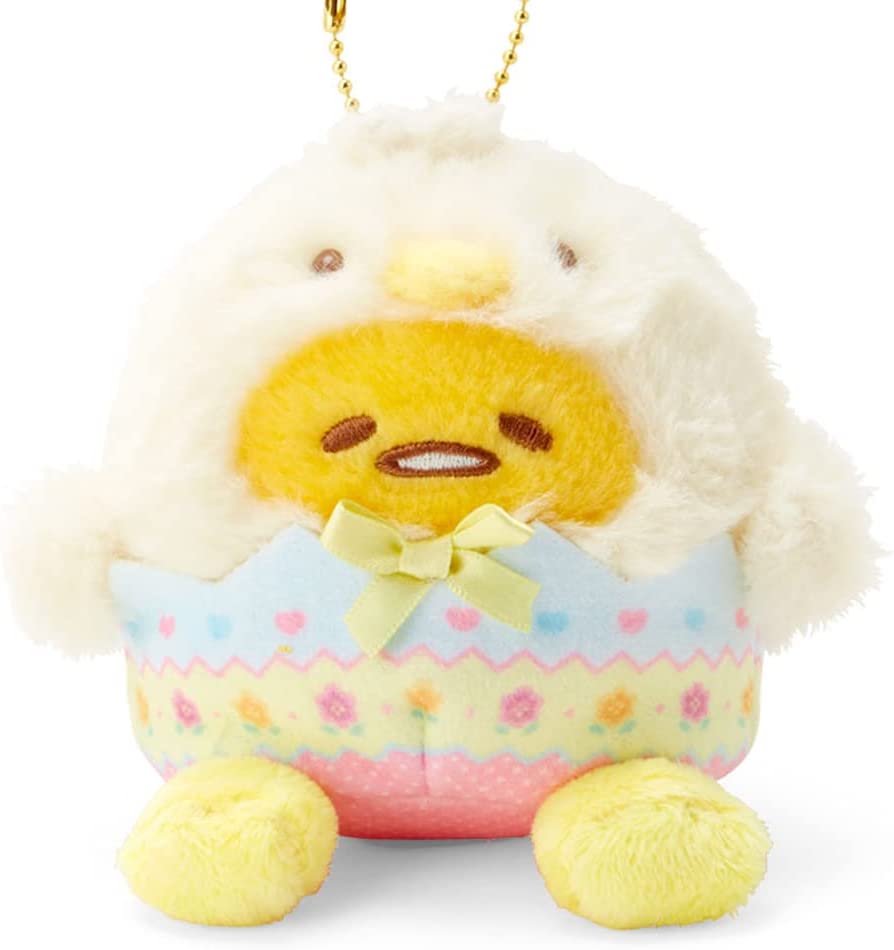 Gudetama Egg Plush Mascot Holder Keychain Easter Sanrio Japan 2023