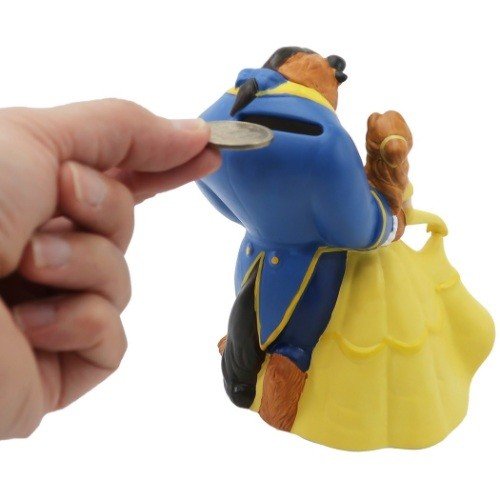 Beauty and the Beast Ceramic Piggy Bank Disney Japan