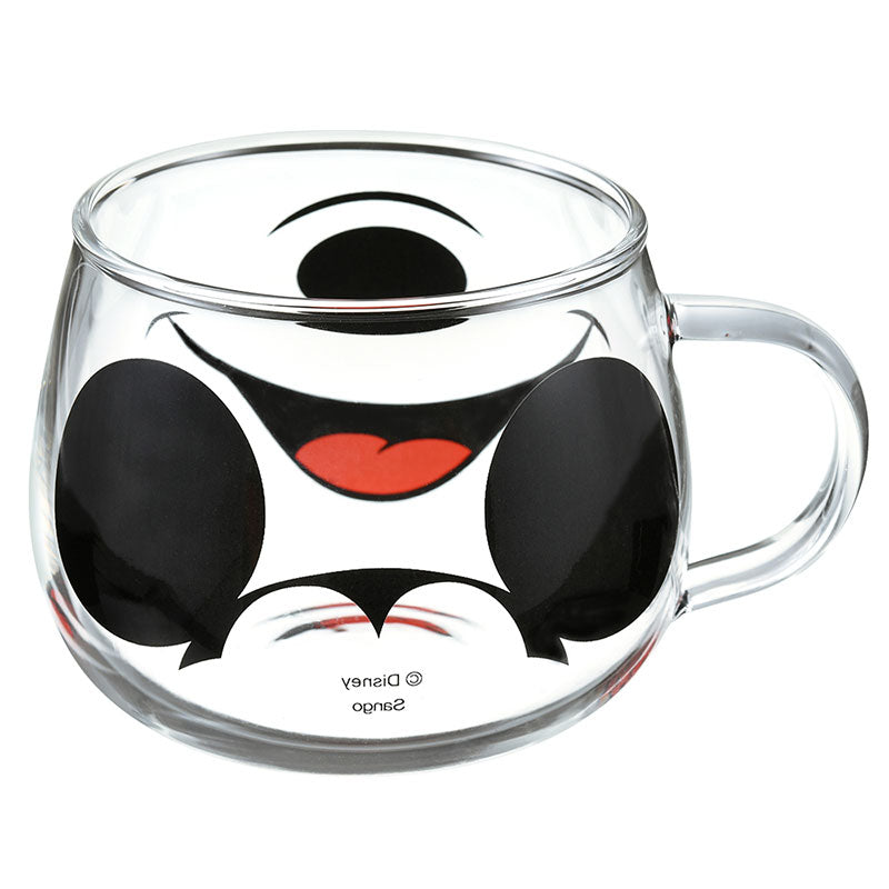 Mickey Glass Mug Cup Face Disney Store Japan
