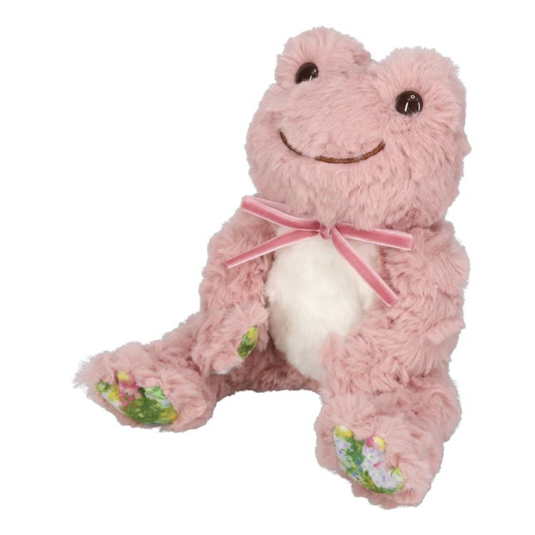 Pickles the Frog Bean Doll Plush Pink Herb Garden Japan