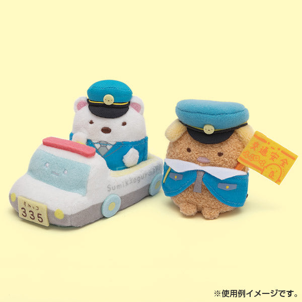 Sumikko Gurashi Shirokuma Bear mini Tenori Plush Doll Police Car San-X Japan