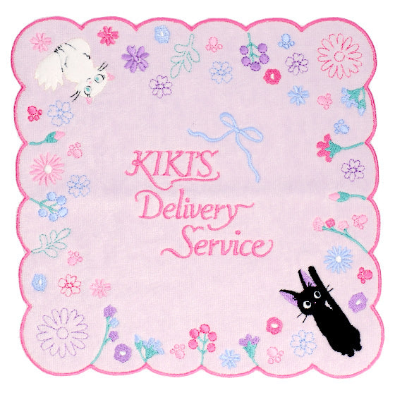 Kiki's Delivery Service Jiji mini Towel Flower Lane Studio Ghibli Japan