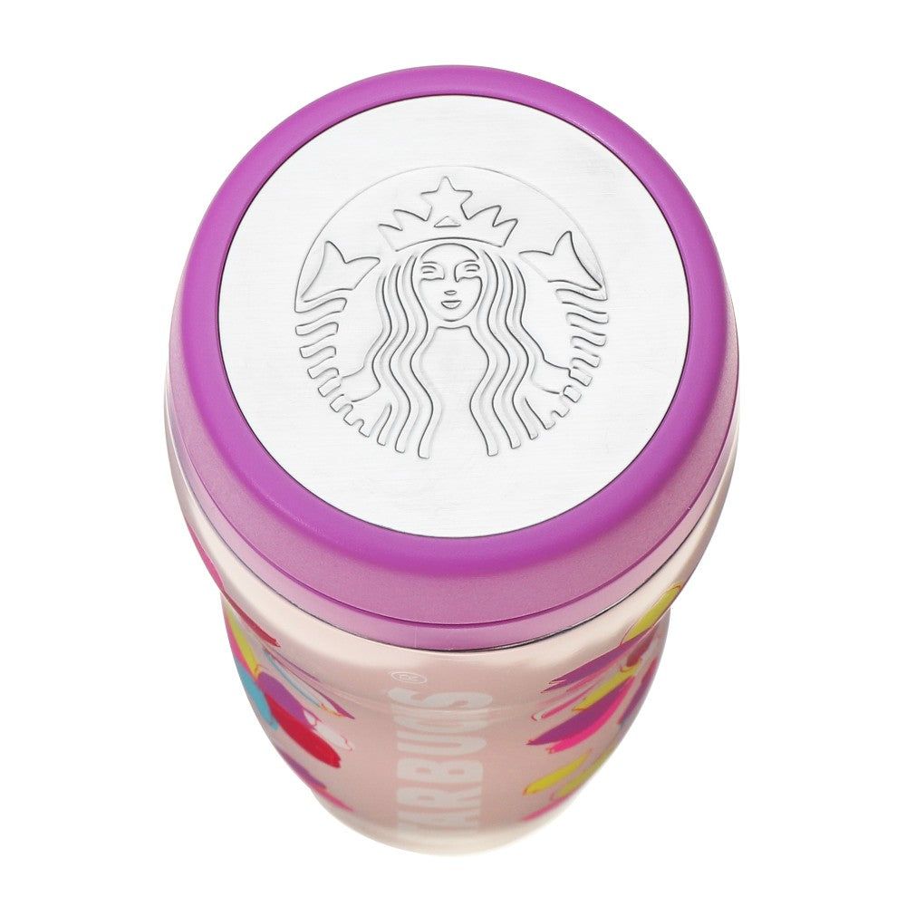 Starbucks Japan SAKURA 2024 Carved Stainless Bottle Colorful Petal 355ml Tumbler
