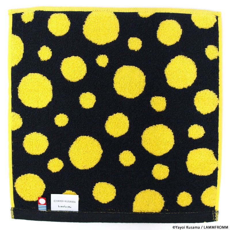 Yayoi Kusama Towel Handkerchief Yellow Black Japan Pumpkin Imabari
