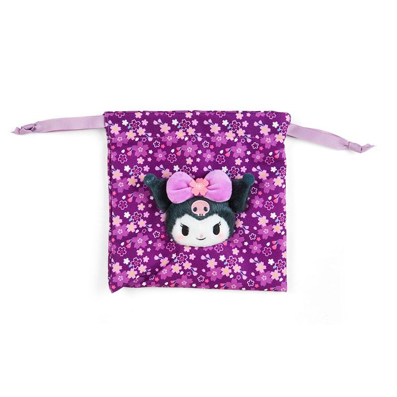 Japan Sanrio Gadget Pocket Sacoche & Neck Strap - Cinnamoroll / Light Purple