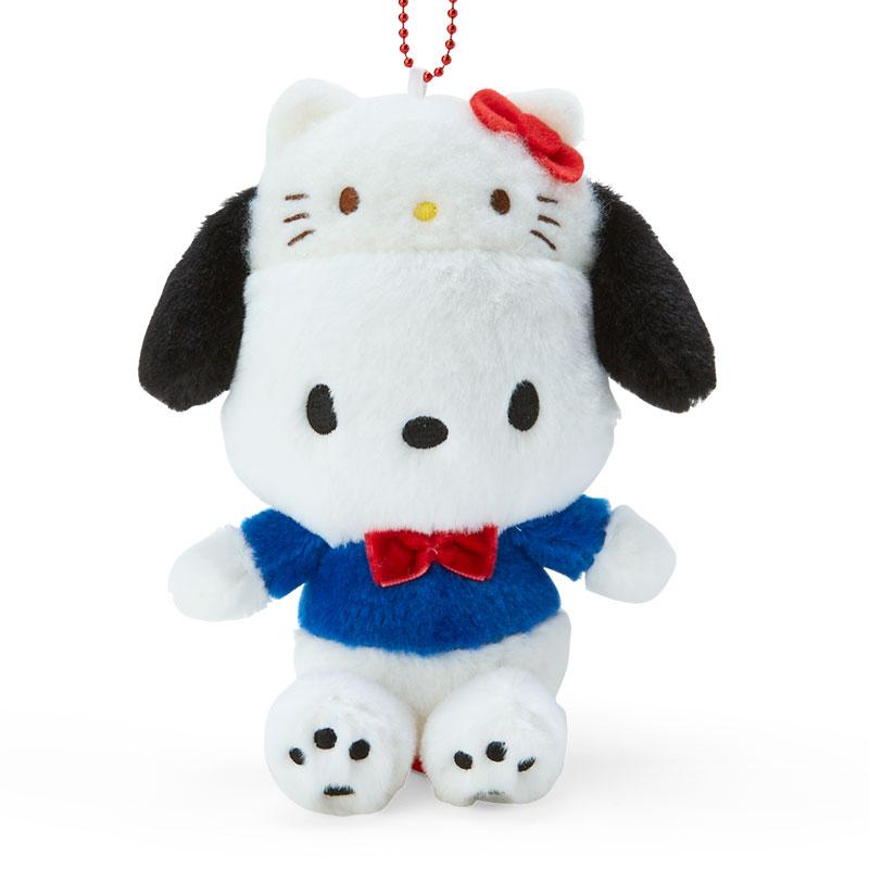 Pochacco Plush Mascot Holder Keychain Hello Kitty 50th Anniversary Sanrio Japan