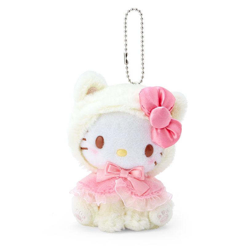 Hello Kitty Plush Mascot Holder Keychain Healing Cat Sanrio Japan