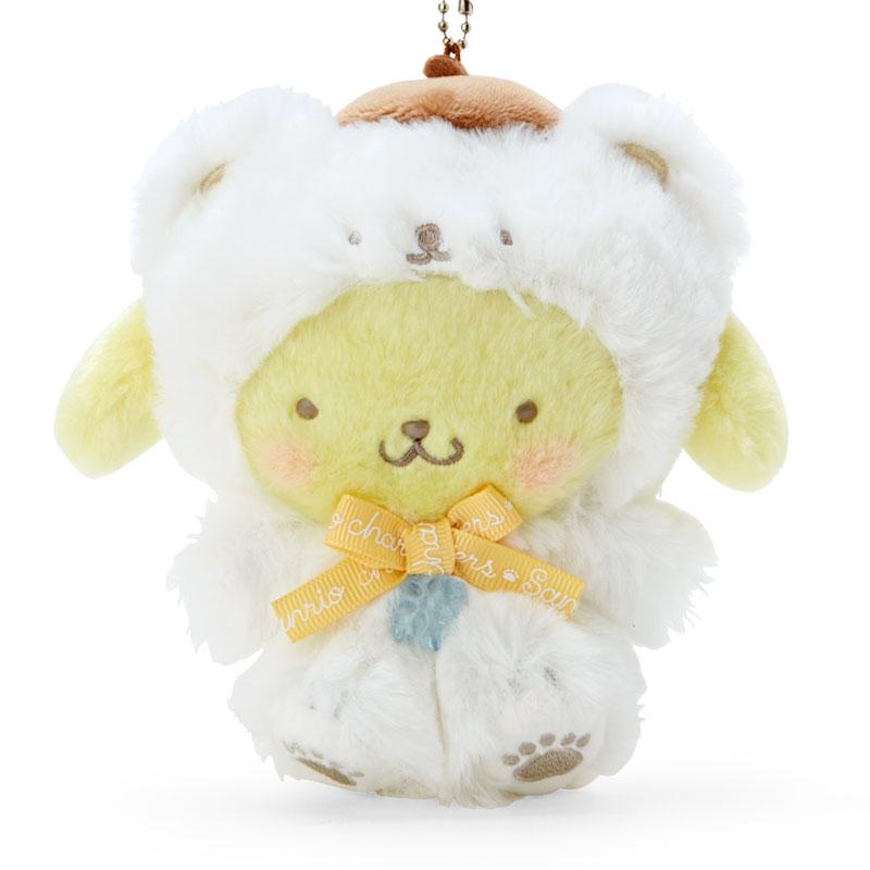 Pom Pom Purin Plush Mascot Holder Keychain Fluffy Snow Design Sanrio Japan