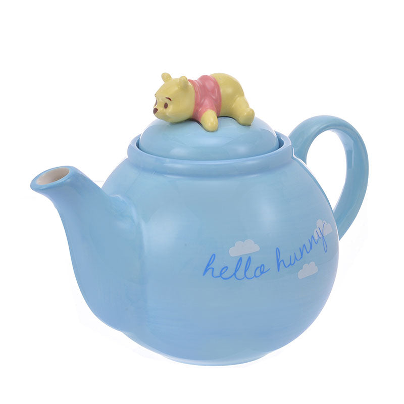 Winnie the Pooh Teapot Blue Disney Store Japan