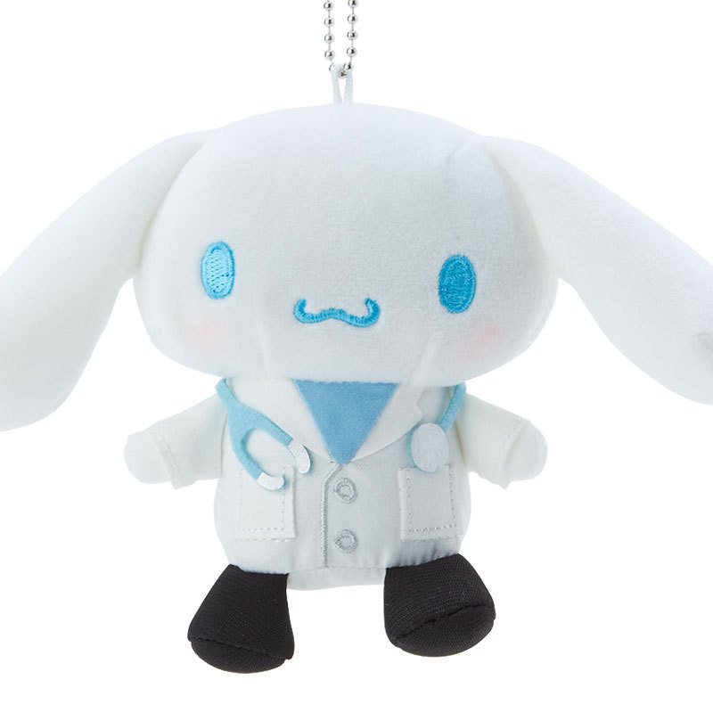 Cinnamoroll Plush Mascot Holder Keychain Doctor Sanrio Japan
