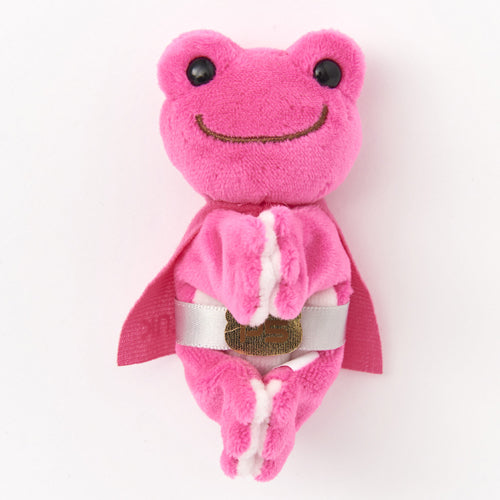 Pickles the Frog Plush Magnet Anime Peach Pink Japan