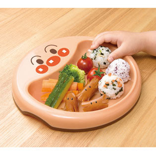 Anpanman Feeding Training Plate Face Baby Japan 4903320159006