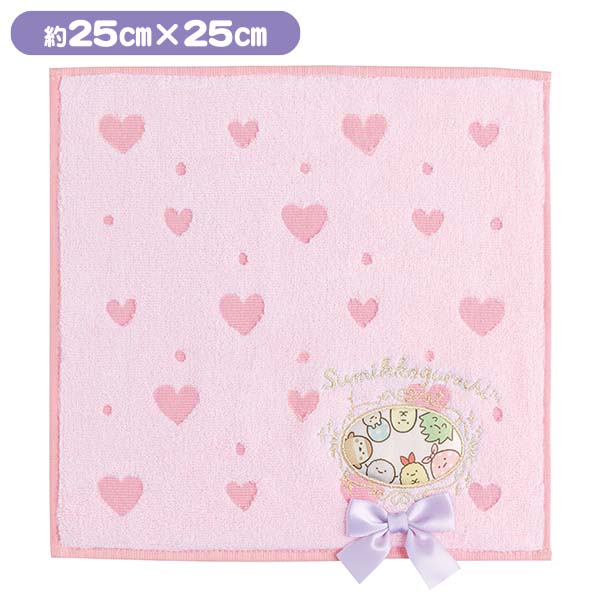Sumikko Gurashi mini Towel Heart Pink San-X Japan 2022