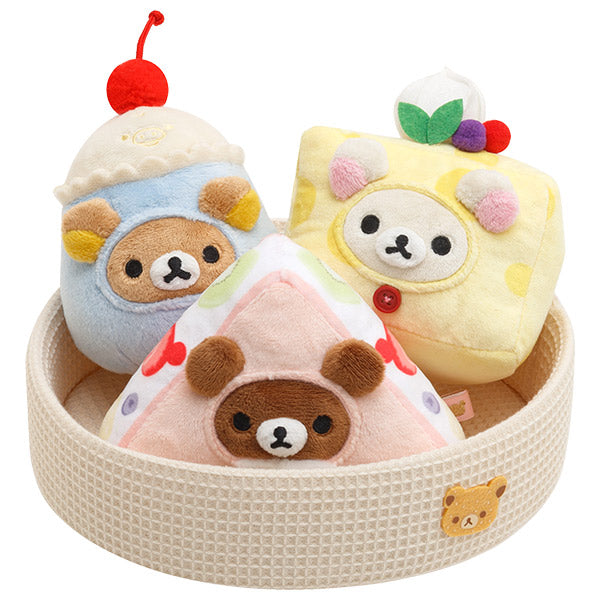 Rilakkuma Chairoikoguma Korilakkuma Retro Sweets Plush Doll Set San-X Japan