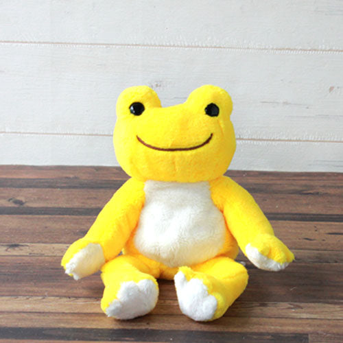 Pickles the Frog Bean Doll Plush Sunny Yellow Rainbow Color Japan