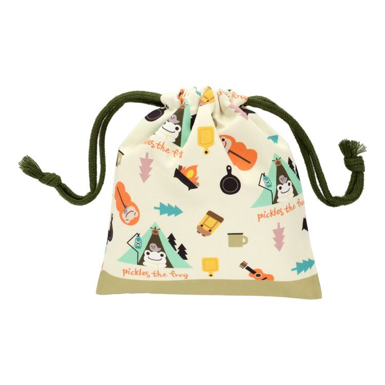 Pickles the Frog Drawstring Pouch smile campsite Japan 2023