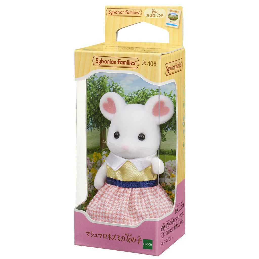 Marshmallow Mouse Girl Ne-106 Sylvanian Families Japan Calico Critters Epoch