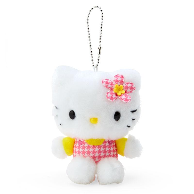 Hello Kitty Plush Mascot Holder Keychain Flower Sanrio Japan 2023