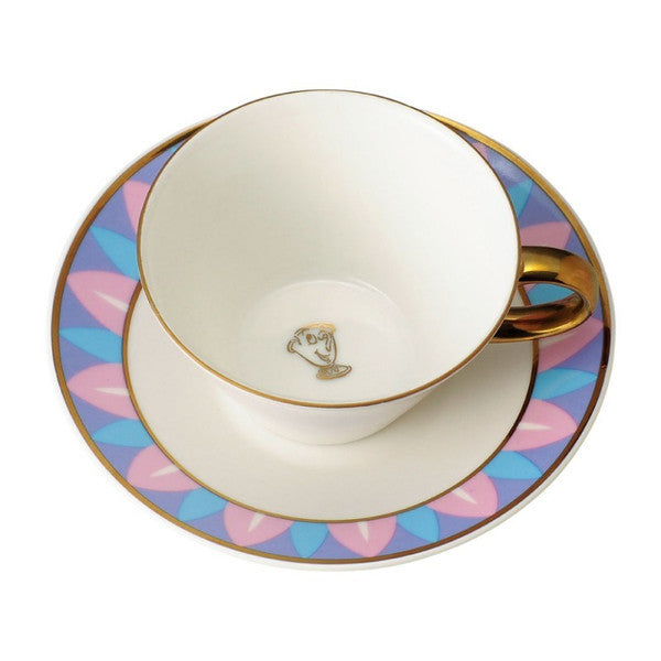 Chip Cup & Saucer Set D-BB03 51081 Beauty and the Beast Disney Japan