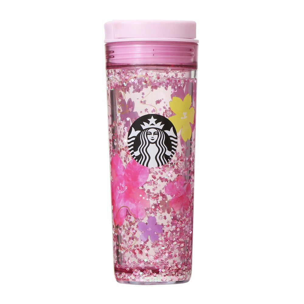Starbucks Japan SAKURA 2024 Water in Tumbler Pink Glitter 473ml