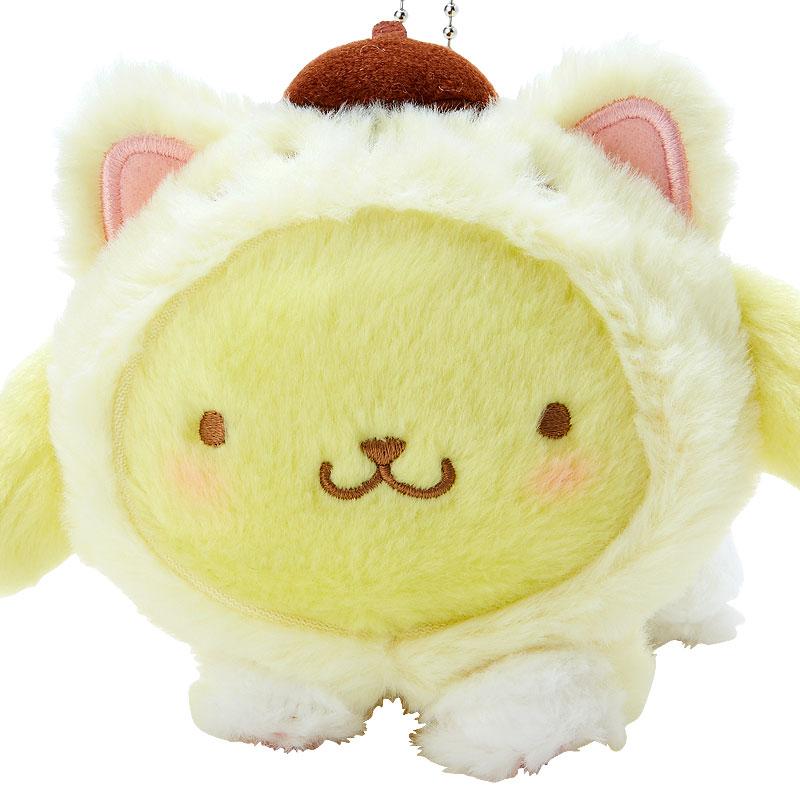 Pom Pom Purin Plush Mascot Holder Keychain Love Cat Sanrio Japan 2024