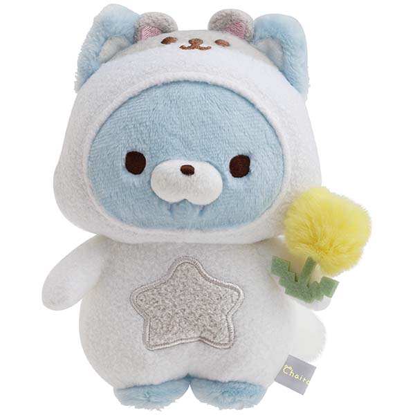 Blue Wolf Plush Doll Dandelion & Twin Hamsters San-X Japan