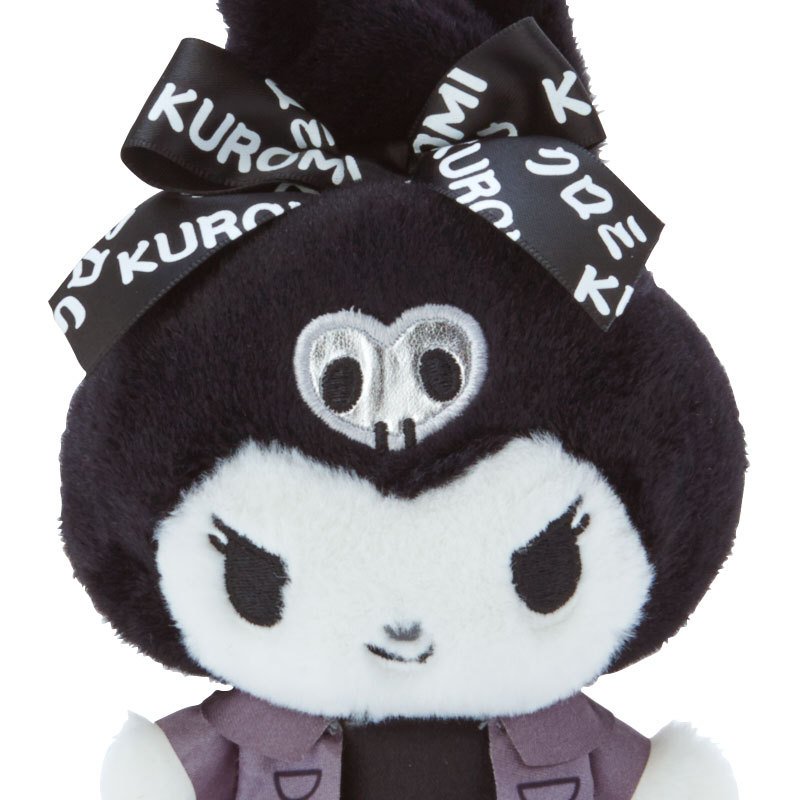 Kuromi Plush Mascot Holder Keychain Ribbon We are KUROMIES 5 Sanrio Japan