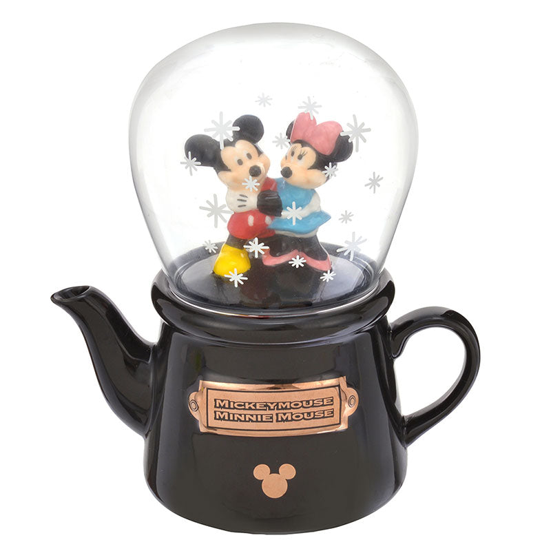 Mickey & Minnie Teapot Snow Globe Glass Cup Set Disney Store Japan Tea for one