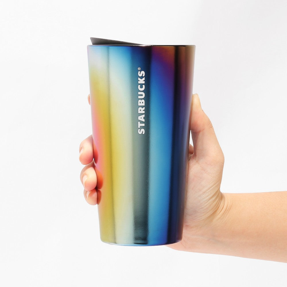 Stainless Steel Cup Tumbler Rainbow Starbucks Christmas Holiday