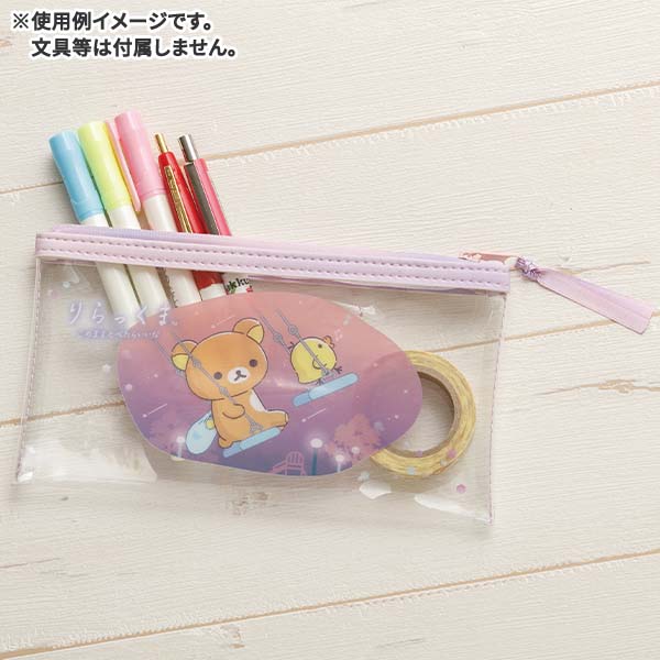 Rilakkuma Clear Pen Case Pencil Pouch Doze San-X Japan 2023