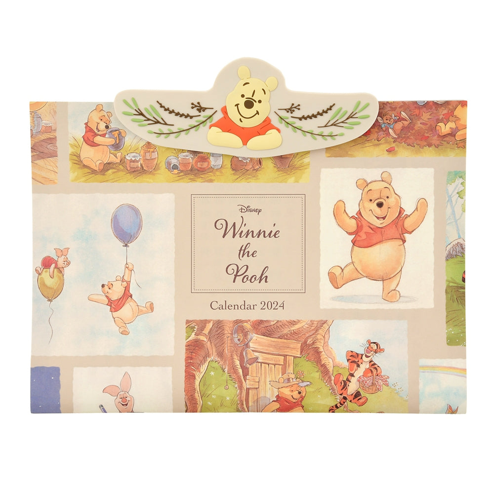 Winnie the Pooh Wall Calendar with Magnet Clip Disney Store Japan