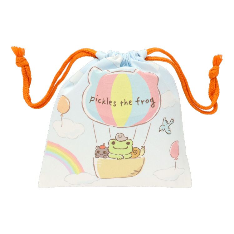 Pickles the Frog Drawstring Pouch Colorful Balloon Japan 2023
