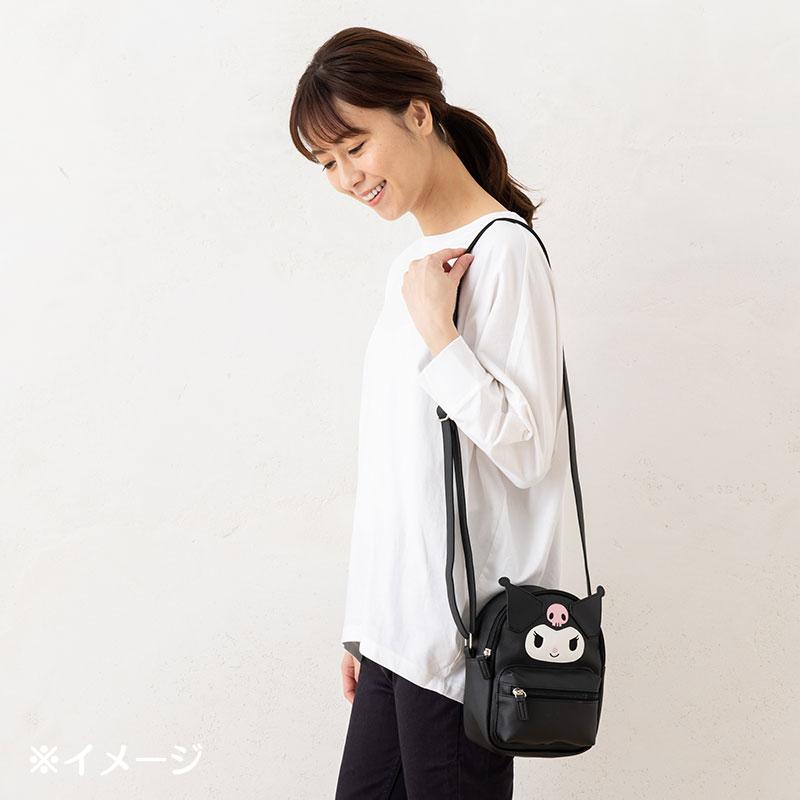 Kuromi Shoulder Bag Face Shape Black Sanrio Japan