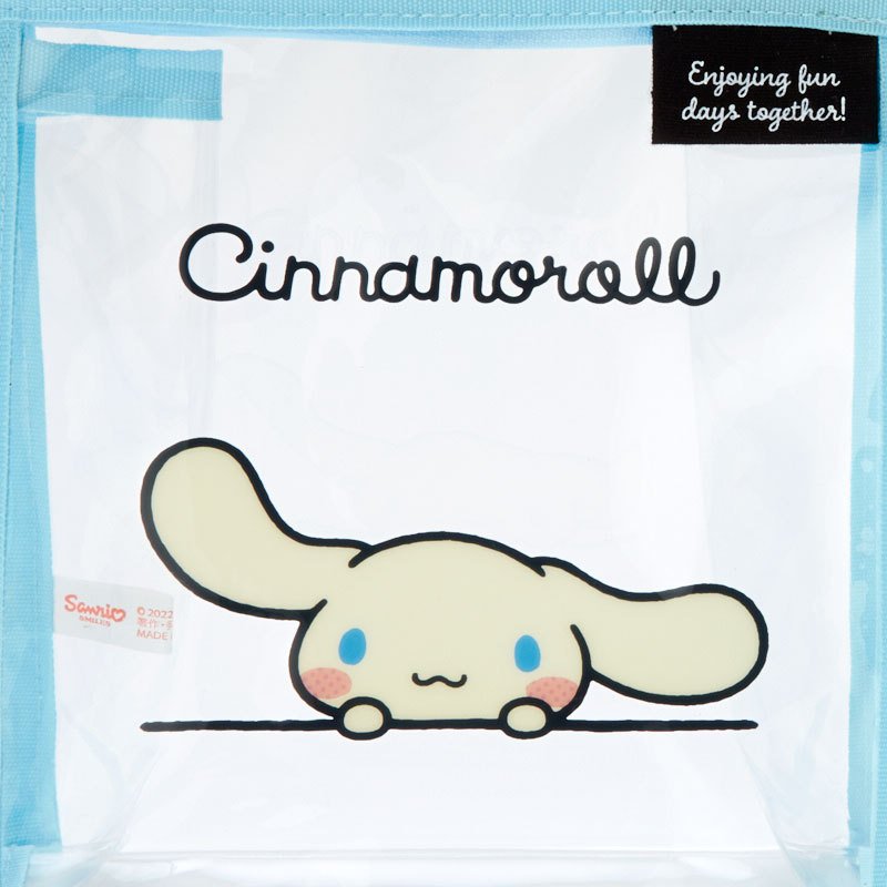 Cinnamoroll Clear Pouch with Drawstring Simple Sanrio Japan